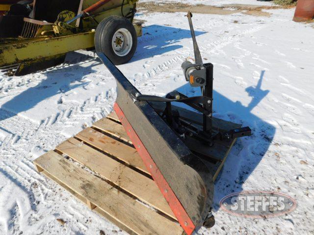 ATV snow blade, hitch receiver mount, cable winch lift